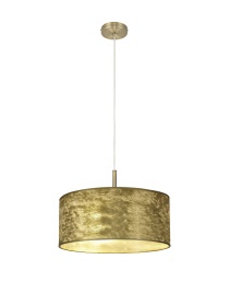 DK0850  Baymont 50cm 5 Light Pendant Antique Brass, Gold Leaf